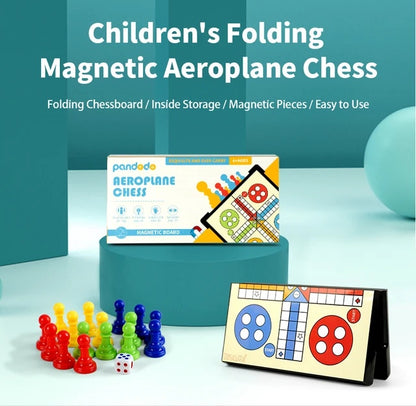 Ludo , Luddo, Childern's Folding Magnetic Aeroplane chess