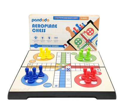 Ludo , Luddo, Childern's Folding Magnetic Aeroplane chess