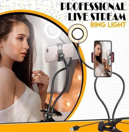 New Professional 2 in 1 Phone stand with Selfie ring light