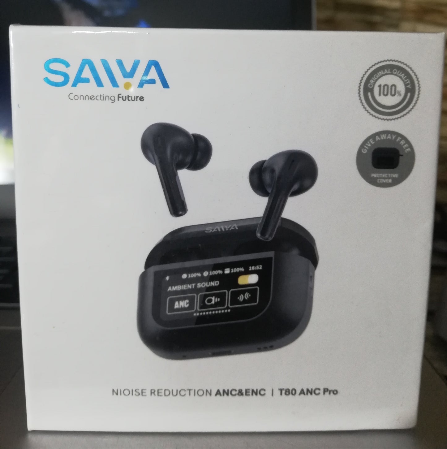 Wireless Ear Buds SAIYA T70 ANC Pro Wireless Earphone with Touch LED Screen