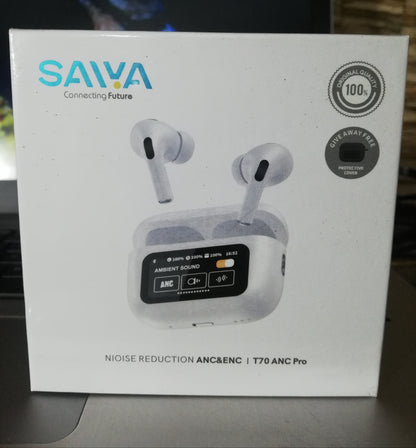 Wireless Ear Buds SAIYA T70 ANC Pro Wireless Earphone with Touch LED Screen