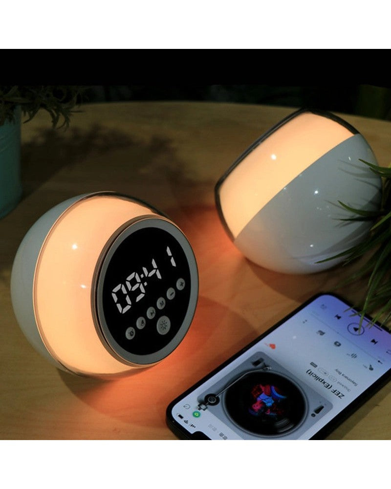 Bluetooth Speaker With Colorful Alarm Clock.