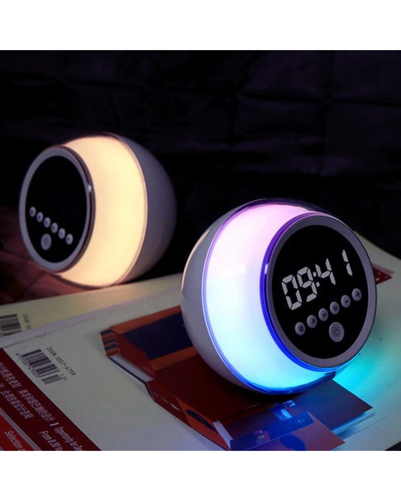 Bluetooth Speaker With Colorful Alarm Clock.