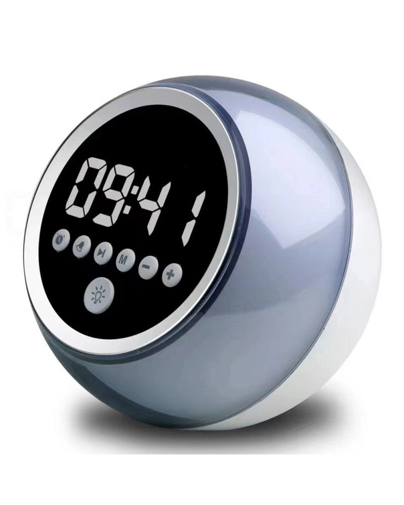 Bluetooth Speaker With Colorful Alarm Clock.