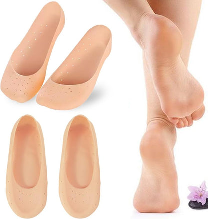 Anti Crack Silicone Heel Pads/Full Length Silicone Protector Moisturizing Socks