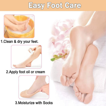 Anti Crack Silicone Heel Pads/Full Length Silicone Protector Moisturizing Socks