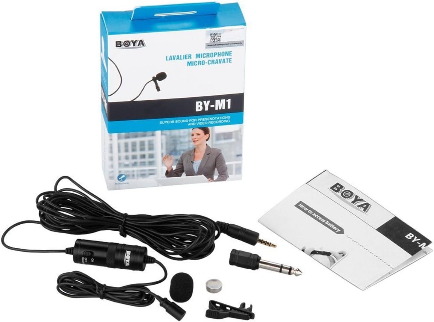 BOYA BY-M1 Lavalier Microphone (Black)