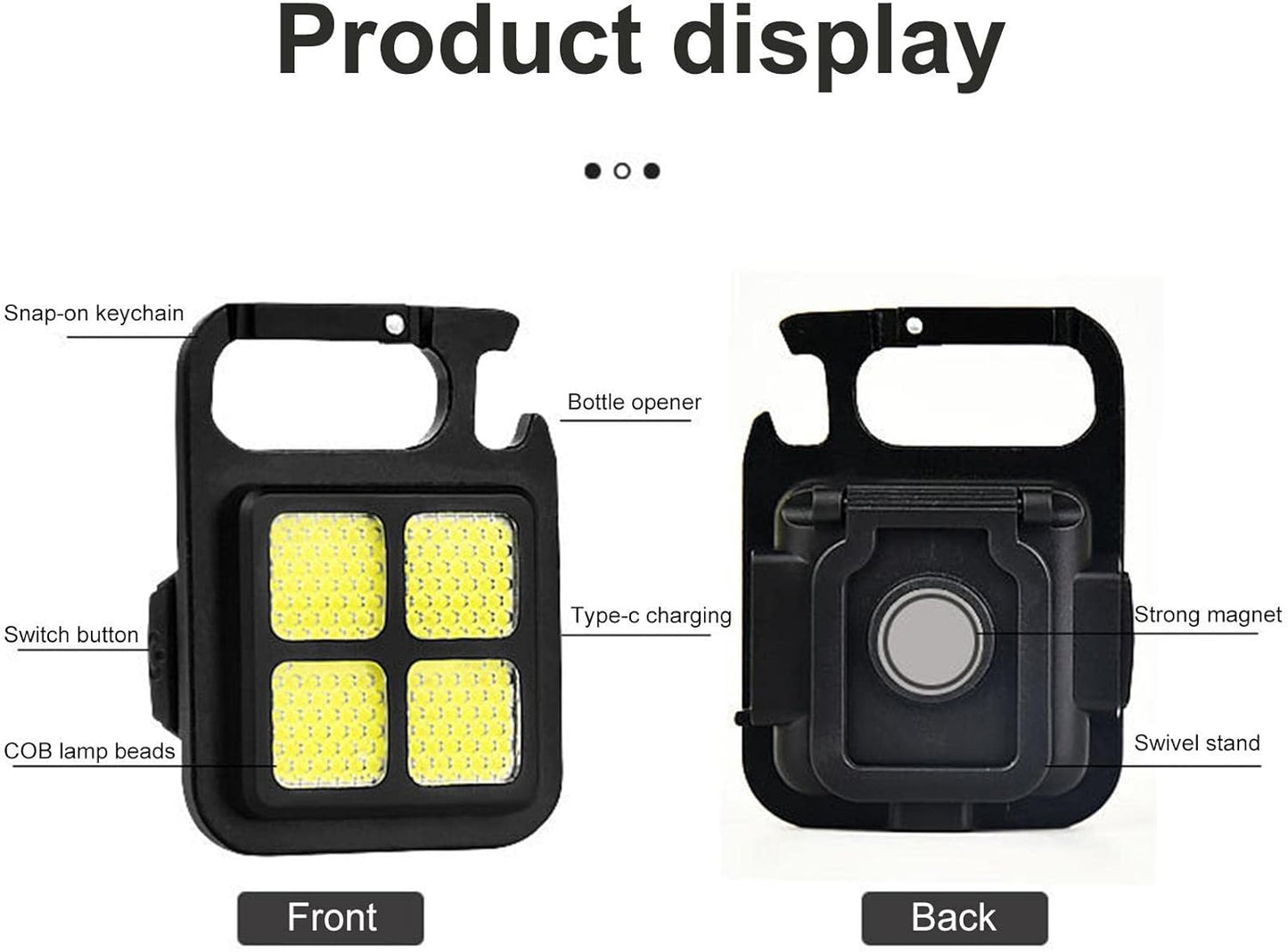 Rechargeable Keychain Light 4 in 1