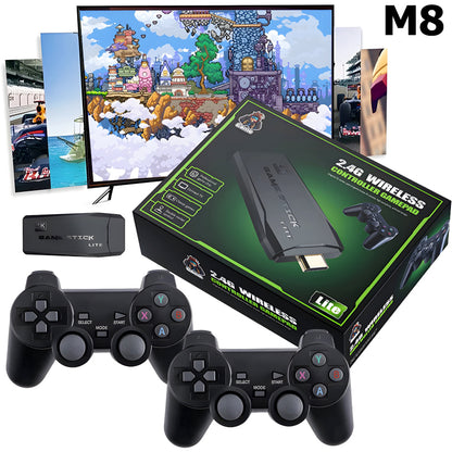 Wireless Controller Game Stick With 64gb Tf Card Plug and Play Video game