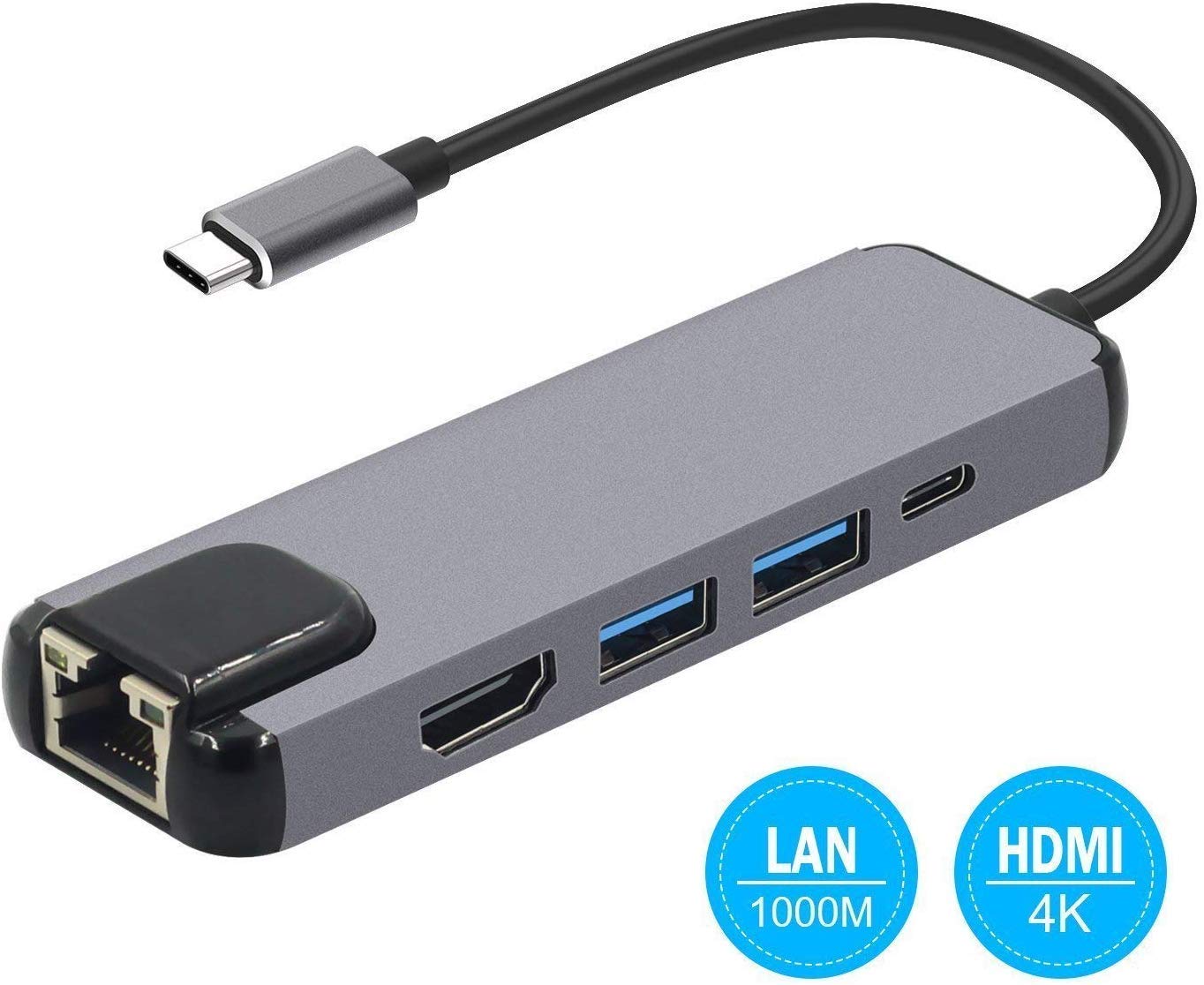 5 in 1 Type-C to HDMI Adapter