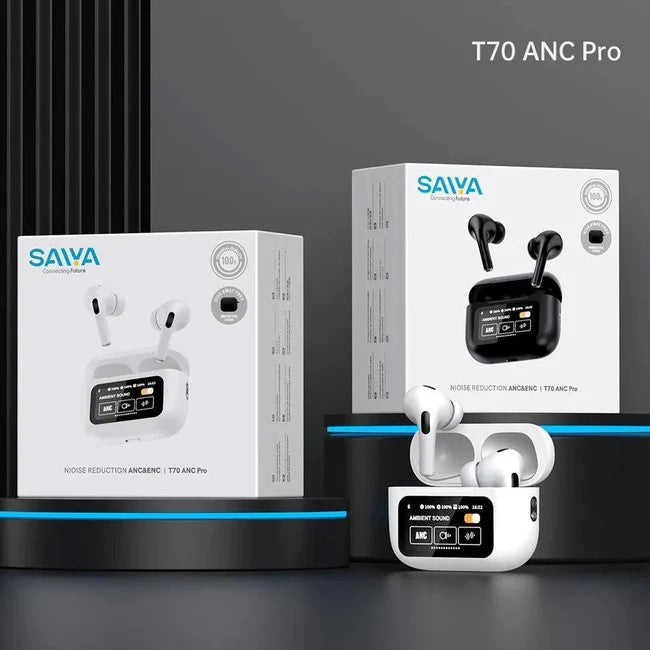 Wireless Ear Buds SAIYA T70 ANC Pro Wireless Earphone with Touch LED Screen