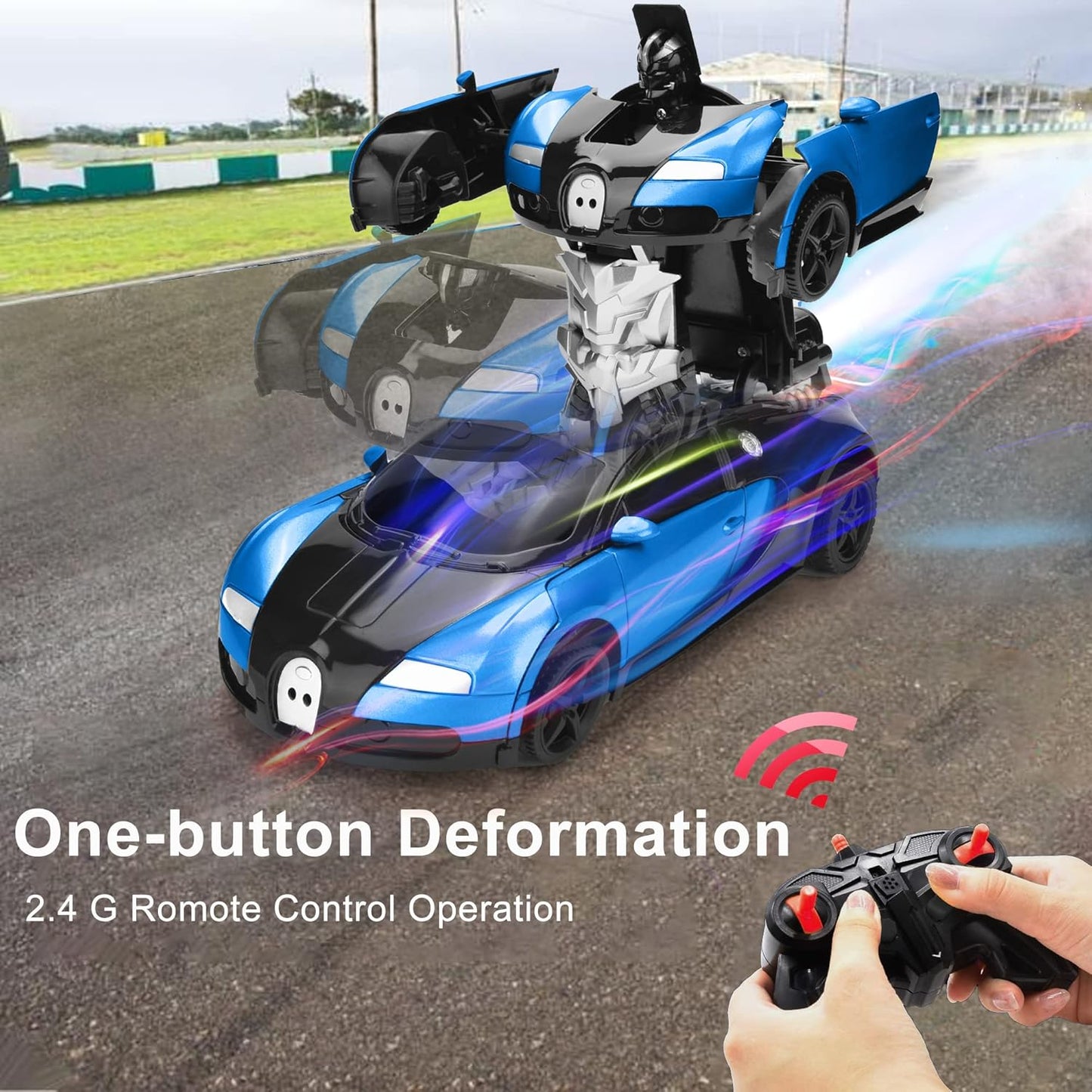 Transformer Robot RC Car with Spray